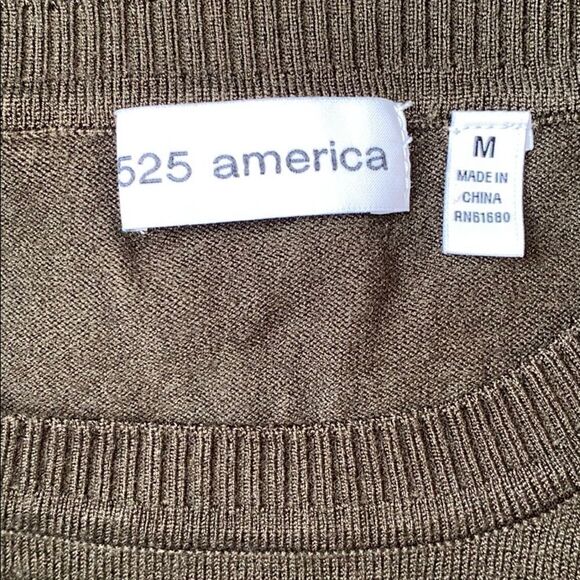 525 AMERICA Moss Green Crewneck Sweater-M - Picture 5 of 7